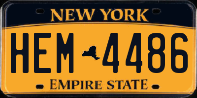 NY license plate HEM4486