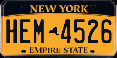 NY license plate HEM4526