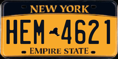 NY license plate HEM4621