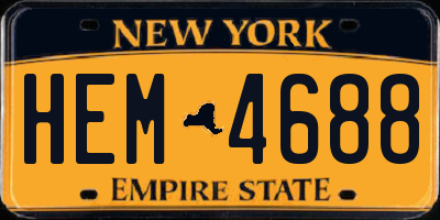 NY license plate HEM4688