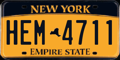 NY license plate HEM4711