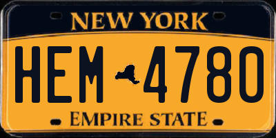 NY license plate HEM4780