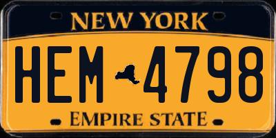 NY license plate HEM4798