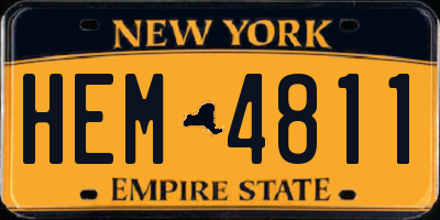 NY license plate HEM4811