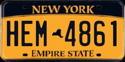 NY license plate HEM4861