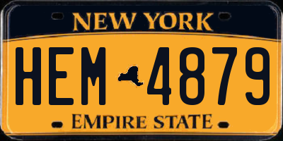 NY license plate HEM4879