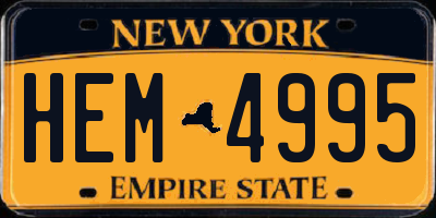 NY license plate HEM4995