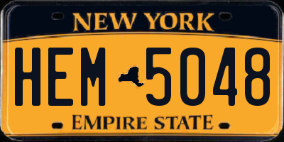 NY license plate HEM5048
