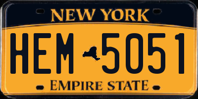 NY license plate HEM5051