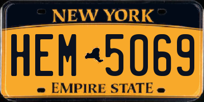 NY license plate HEM5069