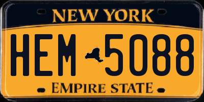 NY license plate HEM5088