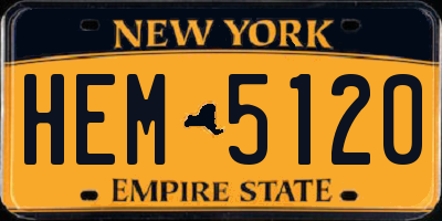 NY license plate HEM5120