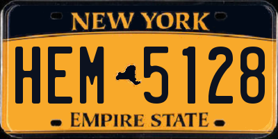 NY license plate HEM5128