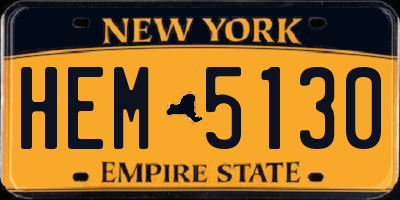 NY license plate HEM5130