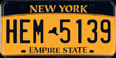 NY license plate HEM5139