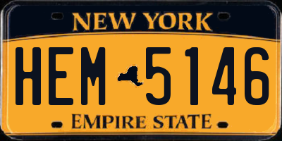 NY license plate HEM5146