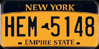NY license plate HEM5148
