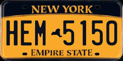 NY license plate HEM5150