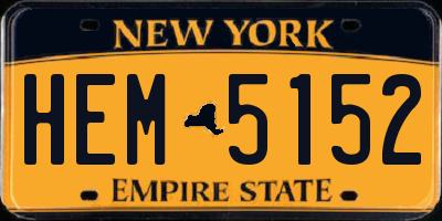 NY license plate HEM5152
