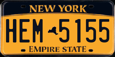 NY license plate HEM5155
