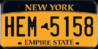 NY license plate HEM5158