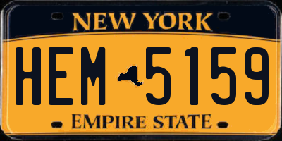NY license plate HEM5159
