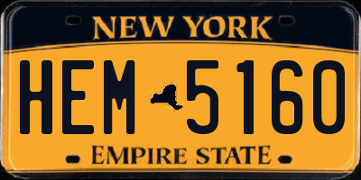 NY license plate HEM5160
