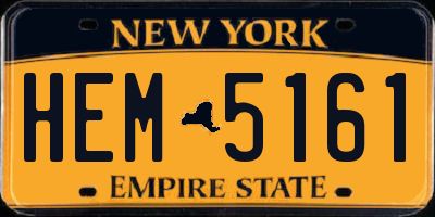 NY license plate HEM5161