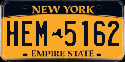NY license plate HEM5162