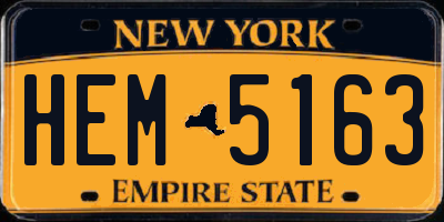 NY license plate HEM5163