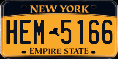 NY license plate HEM5166