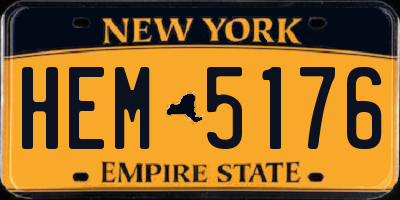 NY license plate HEM5176