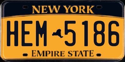 NY license plate HEM5186