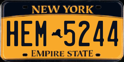 NY license plate HEM5244