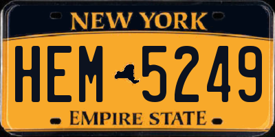 NY license plate HEM5249