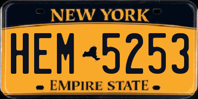 NY license plate HEM5253