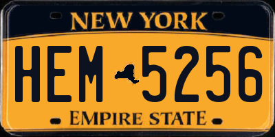 NY license plate HEM5256