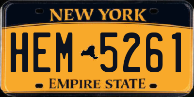 NY license plate HEM5261