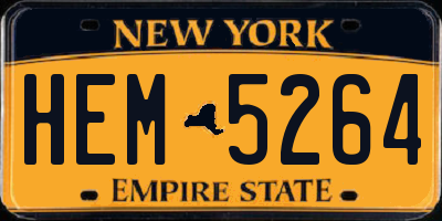 NY license plate HEM5264