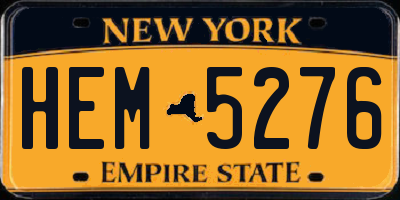 NY license plate HEM5276