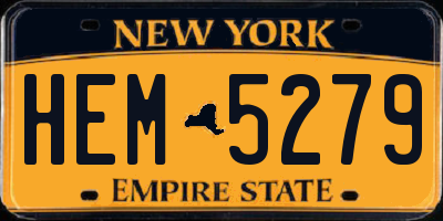 NY license plate HEM5279