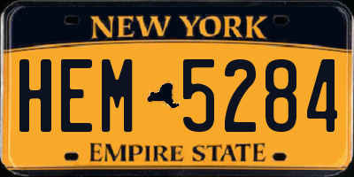 NY license plate HEM5284