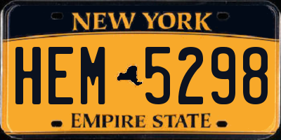 NY license plate HEM5298