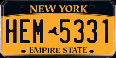 NY license plate HEM5331