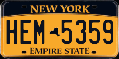 NY license plate HEM5359