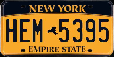 NY license plate HEM5395