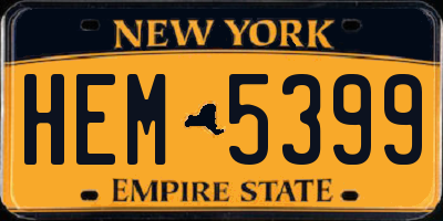 NY license plate HEM5399