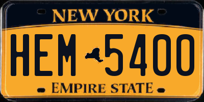 NY license plate HEM5400
