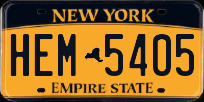 NY license plate HEM5405