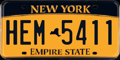 NY license plate HEM5411